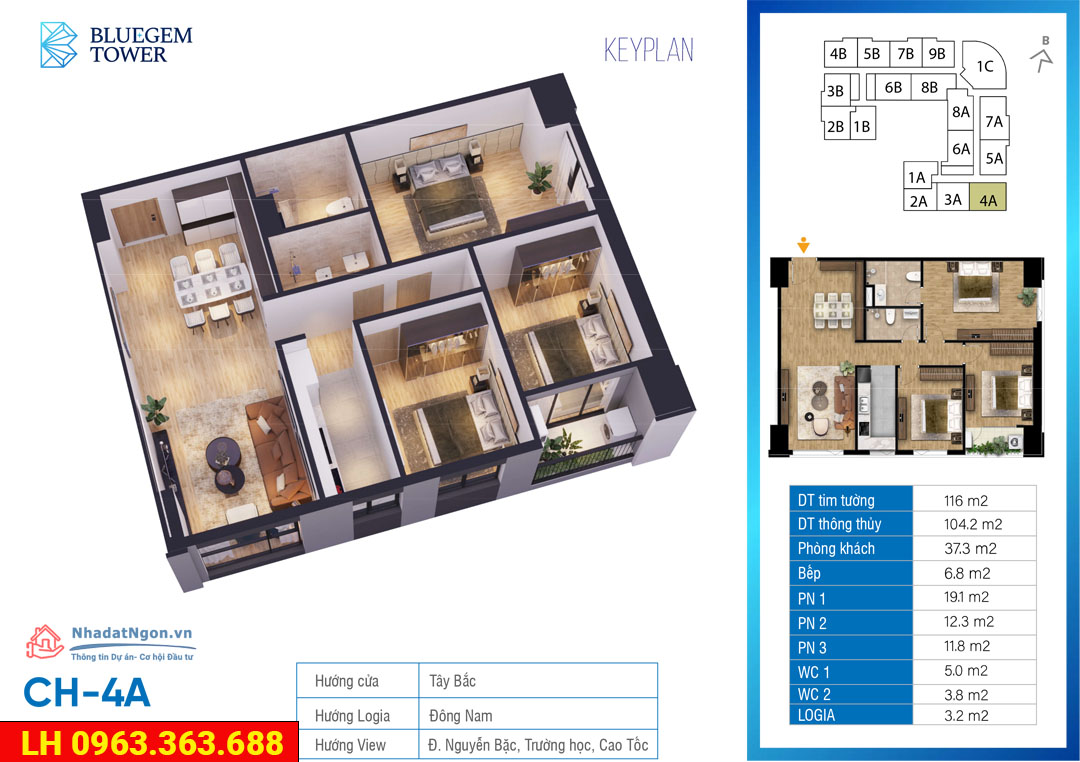 Bán gấp 2 căn hộ BlueGem Thanh Trì 95–104m² giá tốt, rẻ hơn thị trường 200 triệu