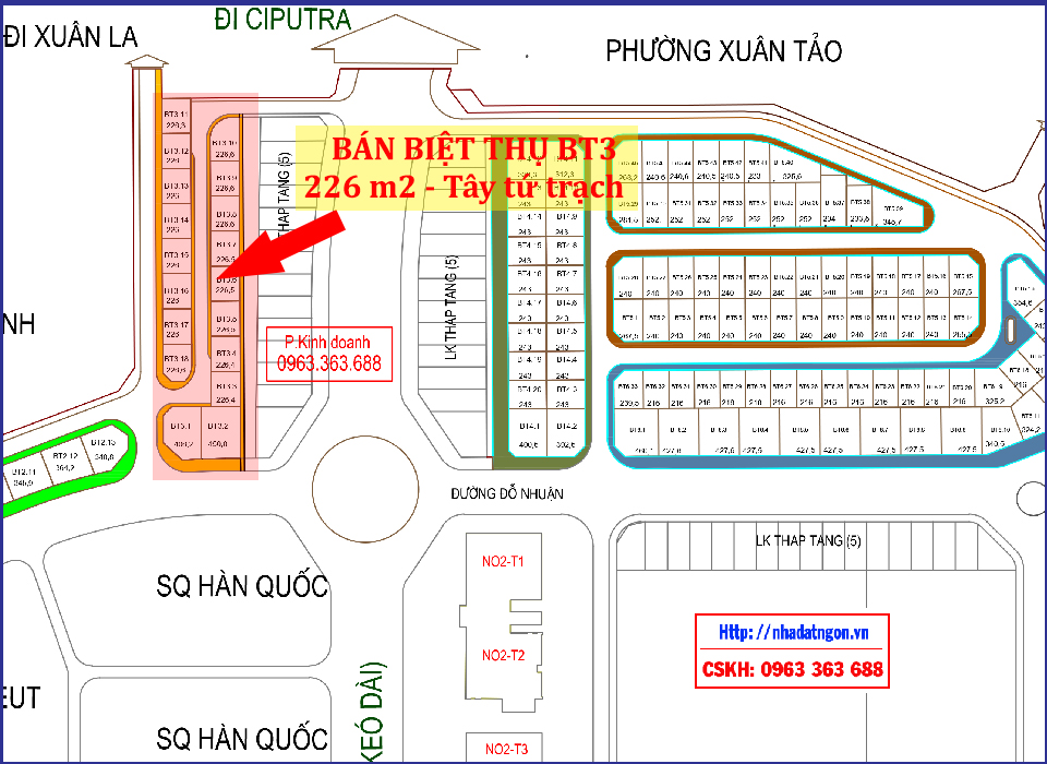 vị trí bán biệt thự BT3 ngoại giao đoàn đã có sổ đỏ-1