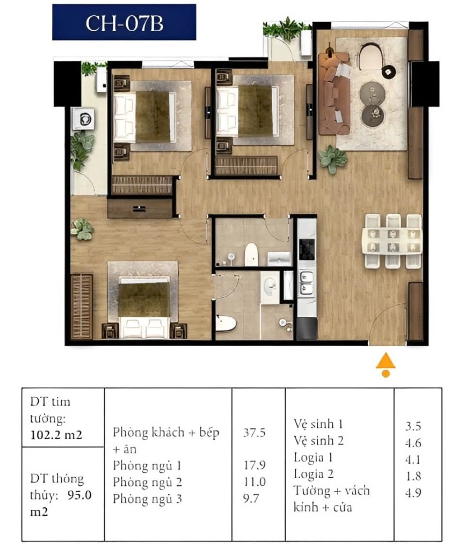 thiết kế căn hộ Blugem 2