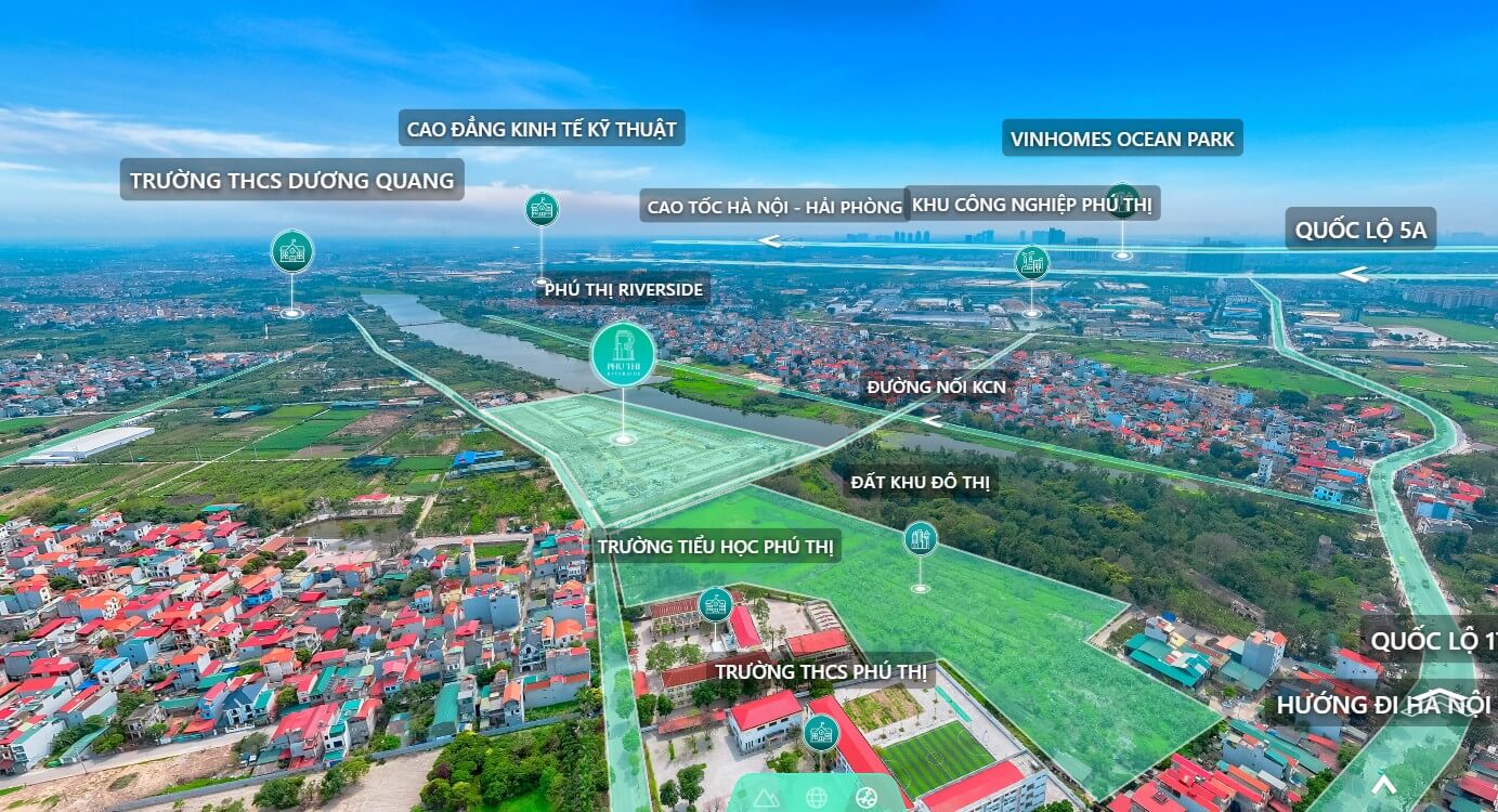 vị trí dự án phú thị riverside 1