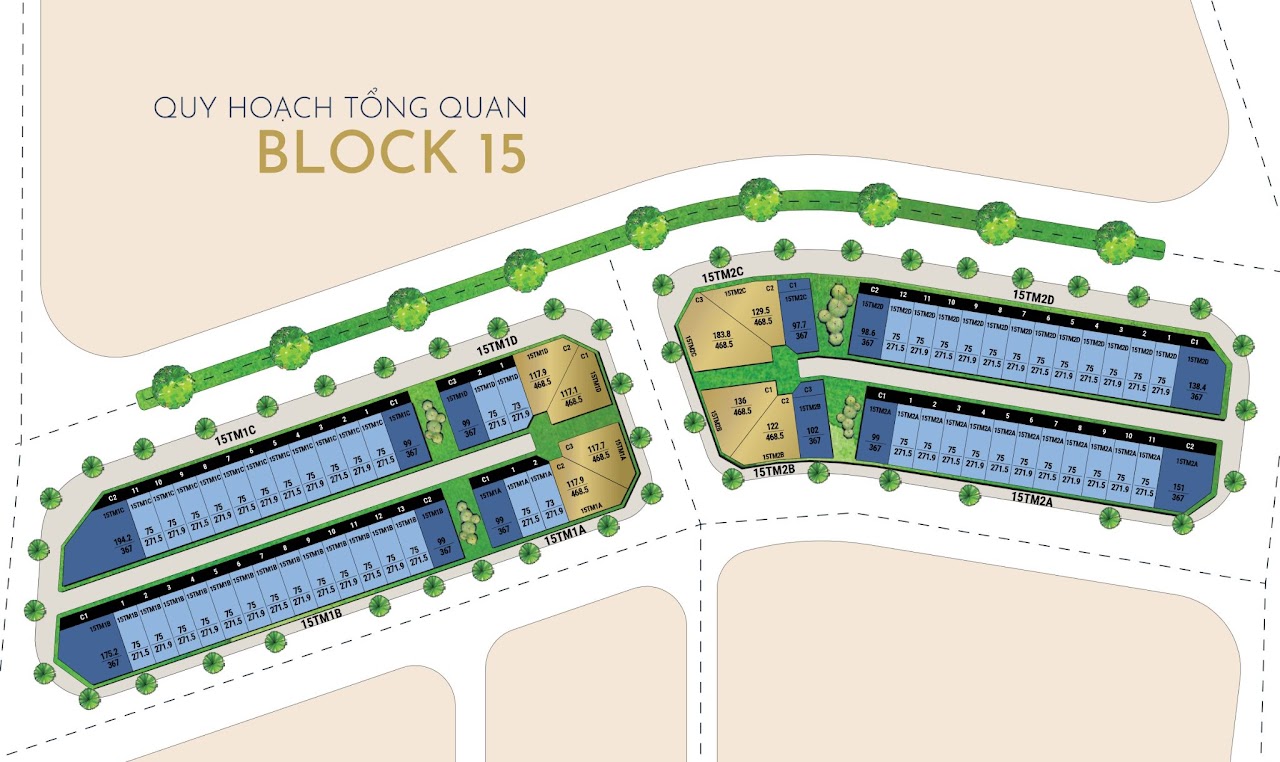 phân khu tại block 15 dự án